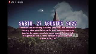 Story WA Rohani Hari Sabtu, 27 Agustus 2022 - Happy Weekend