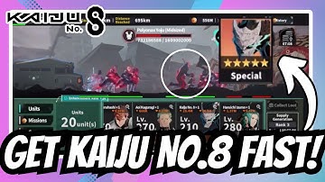 GET KAIJU NO. 8 FAST! BEST GUIDE TO LEVEL UP IN EXPEDITION FAST! Kaiju No. 8