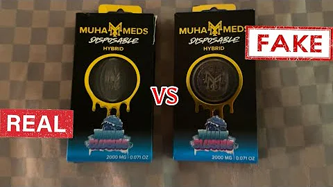 REAL vs FAKE muha meds 2g comparison￼🍃
