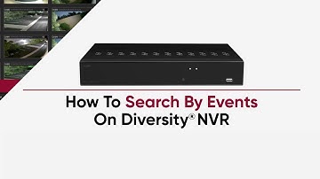 How To Search By Events On Diversity NVR