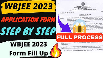 WBJEE 2023 Application Form 🔥| Step By Step Full Process | WBJEE 2023 Form Fill Up | WBJEE 2023