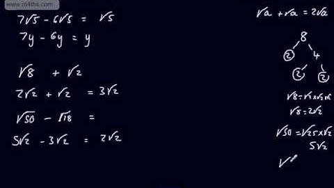 Core 1 - Algebra and Function (7) - Surds - Adding and subtracting