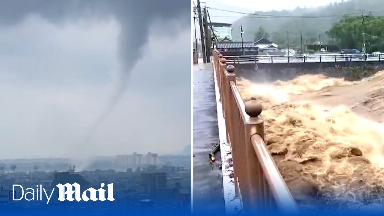 Japan weather: Typhoon causes landfall and chaos around the country