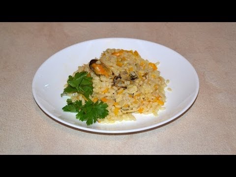 Видео рецепт Мидии с рисом