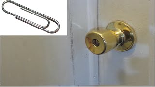 Unlock Any Door With A Paper Clip Hack!