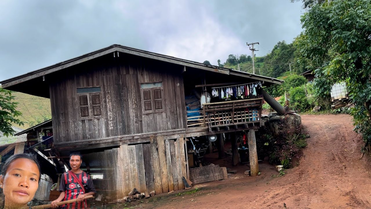 ชมบ้านไม้ในชนบทตอนเหนือของไทย นครสะสมไม้คมแฝกเยอะมากเก็บเมล็ดกล้วยป่ามาทำเครื่องประดับ