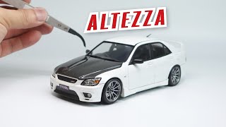 BUILDING A TOYOTA ALTEZZA MODEL CAR. 1/24 SCALE.