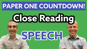 Countdown to Paper One - Speech - Conventions and Close Reading