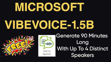 Microsoft VibeVoice 1.5B FREE TTS Generate Multispeaker  90 Minute Long  Podcasts From Text
