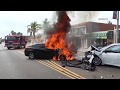 San Diego: Accident & Car Fire 09092018