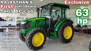 john deere 5405 ac cab 4wd 63hp tractor lift pro power reverser ADDS Rajasthan's first tractor