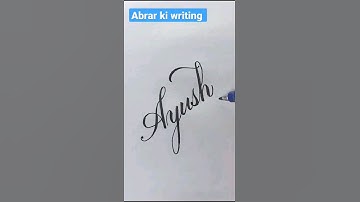 Ayush Name #calligraphy #status #lovestatus #charming #cursive #cursivewriting #penmanship