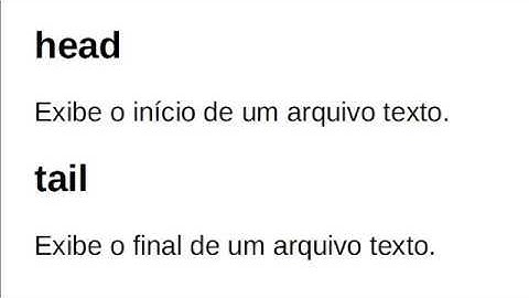 Comandos head e tail do Shell