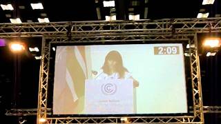 COP17 UN Climate Conf "Mic Checked" - Powerful Speech Followed by Mic Check
