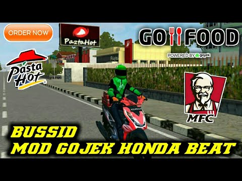 Bussid Mod Motor Honda Beat Gojek Ngantar Orderan Gofood Youtube
