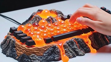Pick Your Favorite Volcano Texture! 🌋 | Oddly Satisfying Keyboard ASMR
