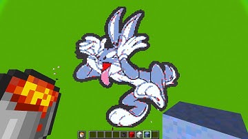 bugs bunny Pixel Art in Minecraft