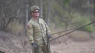 2nd Combat Engineer Regiment construct their dry support bridge