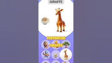 Combine Pufferfish🐡 same Giraffe🦒 #shorts #shortvideo #youtubeshorts #animashgame #animash #animals