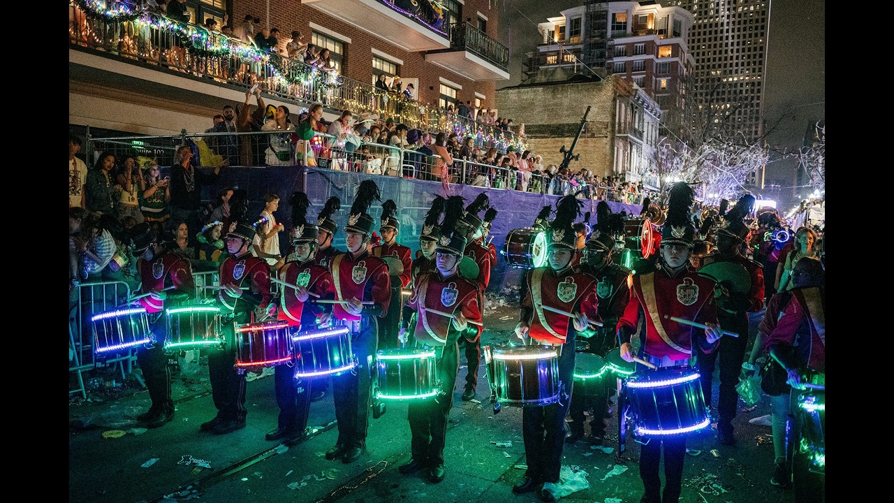 Brother Martin Crusader Band Endymion Canal Street turn on to St. Charles
