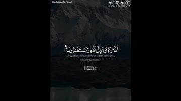 ﴿أفلا يتوبون إلى الله ويستغفرونه والله غفور رحيم﴾ | القارئ: راشد الحليبة
