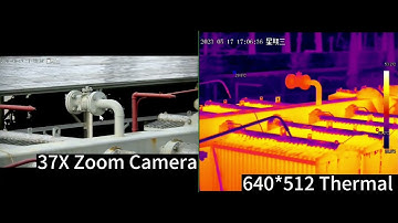 Dual Sensor Temperature Measurement Fire Detection Alarm Thermal Imaging and Visible 37X PTZ Camera