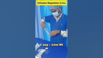 Infusion Dopamine in icu / Injection Dopamine dose / Icu NursingStudy #shorts #study #vlog