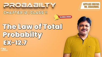 LAWS OF TOTAL PROBABILITY Ex-12.7 || Lecture- 9 | Probability Ch-12 | Class- 11 Applied Maths