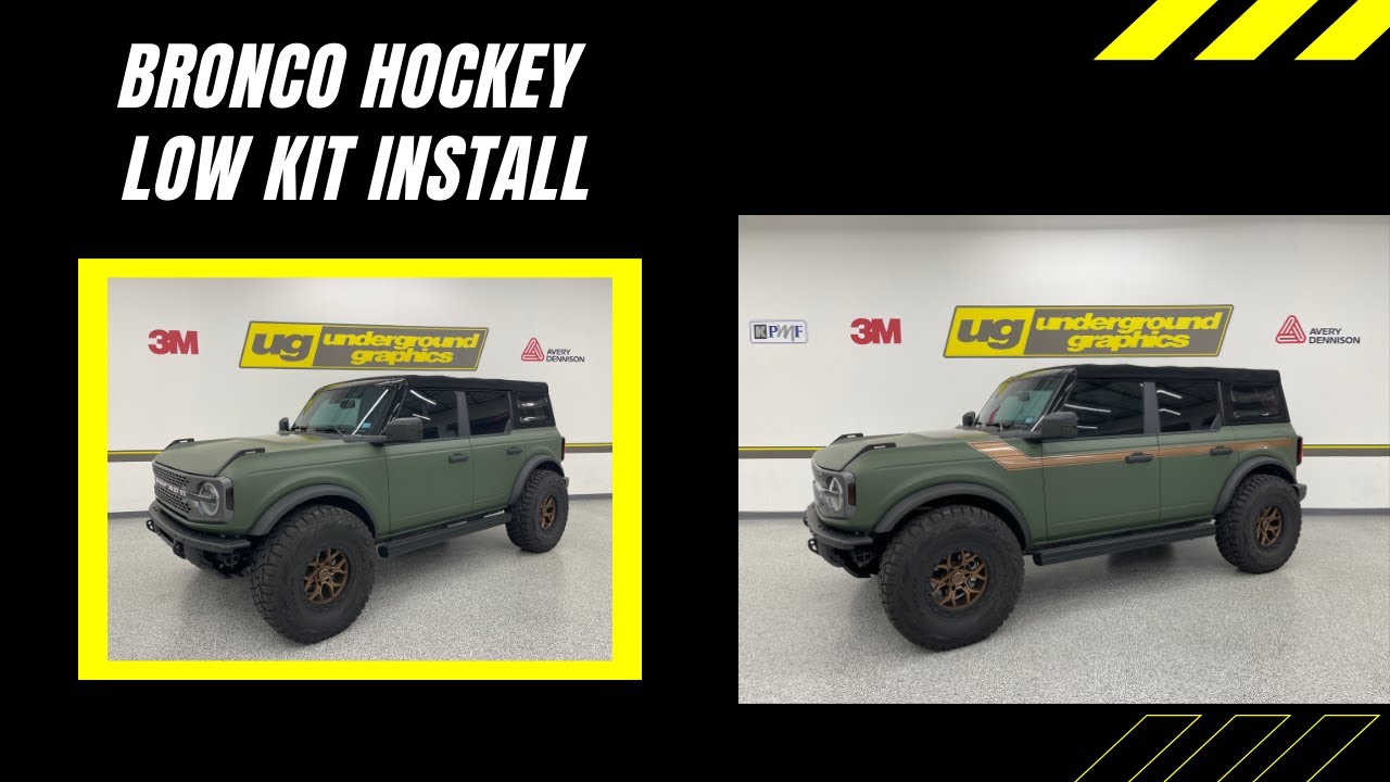 How To Install Your Ford Bronco Retro Hockey LOW Kit | From Underground Graphics | Feat. EVS Motors