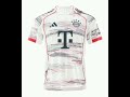 Camiseta Adidas De Bayern Munich 2025/2026 De Visitante Color Blanco, Rojo Y Manchas Grises