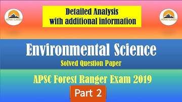 Environmental Science paper from APSC Forest Ranger Exam 2019 / Part 2 / Detailed discussion