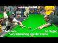 Snooker Interesting Decider Frame | M. Sajjad vs Zubair Kerla | ISS Snooker Studio Multan | #snooker