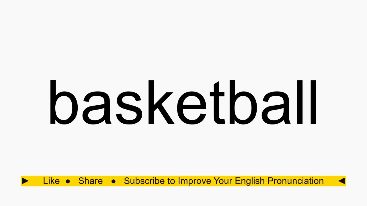 How to pronounce basketball YouTube