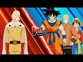 Saitama vs goku naruto  luffy