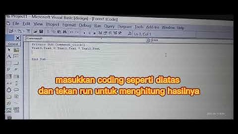 Menghitung luas persegi menggunakan visual basic 0.6