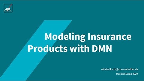 DecisionCAMP 2020: Wilfried Kurth. Modeling Insurance Products with DMN.