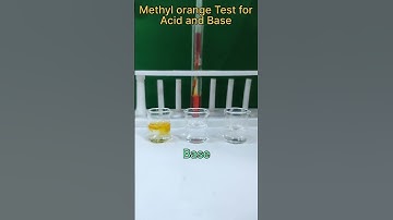 Methyl orange Test for Acid and Base | #shorts