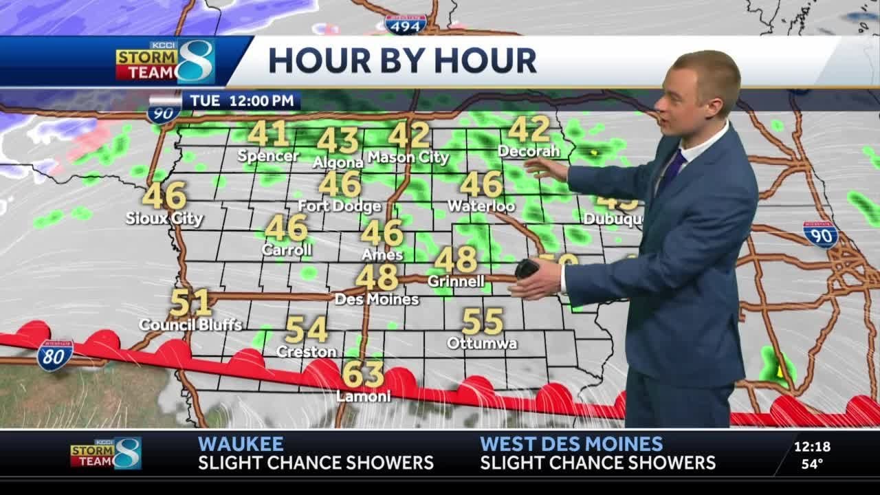 Scattered showers today with severe storms tomorrow - YouTube