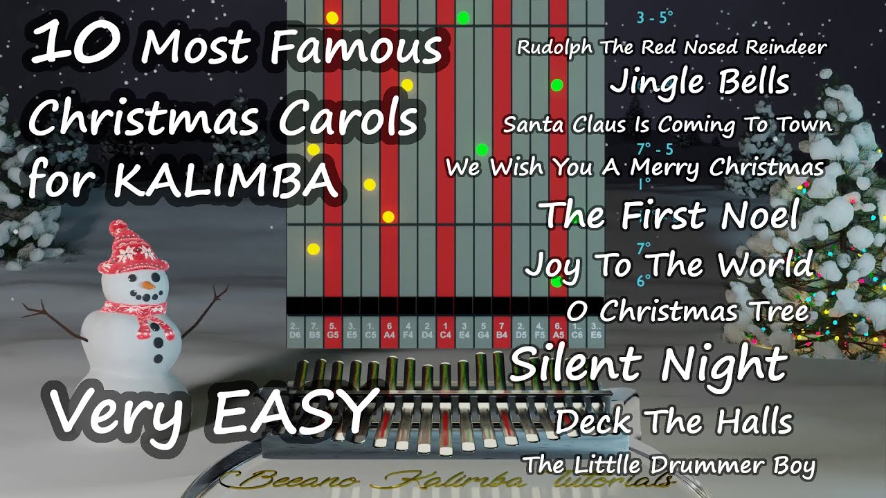 Kalimba Tutorial 10 Most Famous Christmas Carols very EASY YouTube Kalimba Tutorial 10 Most Famous Christmas Carols very EASY YouTube