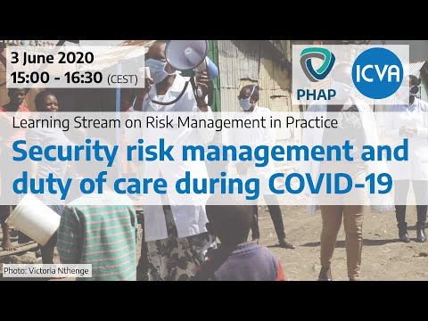 Security risk management and duty of care during COVID-19