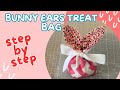 How to sew a bunny ears treat bag  rabbit ears fabric gift bag for Easter treats Easter egg gift bag