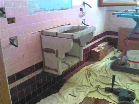 Ristrutturazione bagno con mobile muratura sospesa e faretti youtube Costruire mobile bagno fai da te