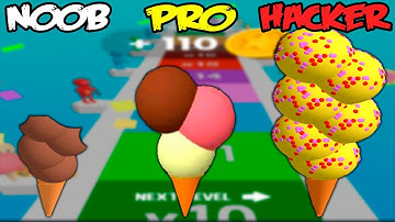 NOOB vs PRO vs HACKER in Ice Cream Rush