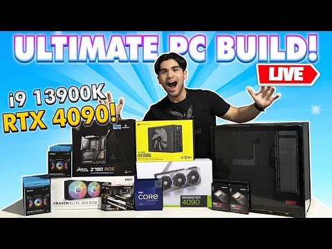 🔴LIVE - [Part 2] Finishing My NEW Ultimate PC BUILD! (i9 13900K + RTX 4090 Suprim X)