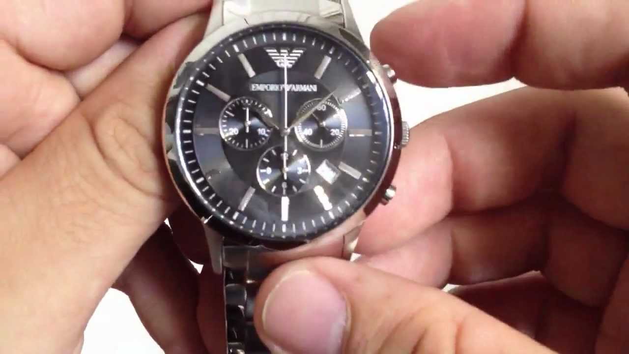 armani chronograph watch instructions