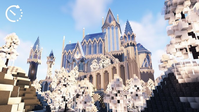 Realistic European Castle (+ Timelapse and Cinematic) Minecraft Map