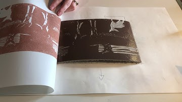 Lining up reduction linoleum prints- two hand registration techniques