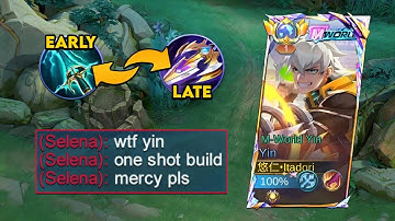 YIN NEW ONE SHOT BUILD🔥 NEW BROKEN FIRST ITEM FOR EARLY AND LATE GAME DAMAGE HACK | MLBB