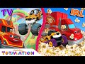 Big Rig Blaze Truck Toy Saves Stripes' Animal Party! 🥳 | Toymation