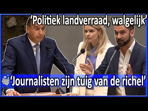 Gidi Markuszower &rsquo;Tuig van de richel&rsquo; v Hanneke vd Werf & Stephan van Baarle - Debat Tweede Kamer